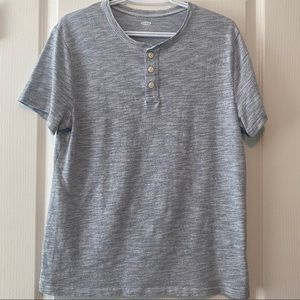 OLD NAVY Men’s Blue Heathered Henley